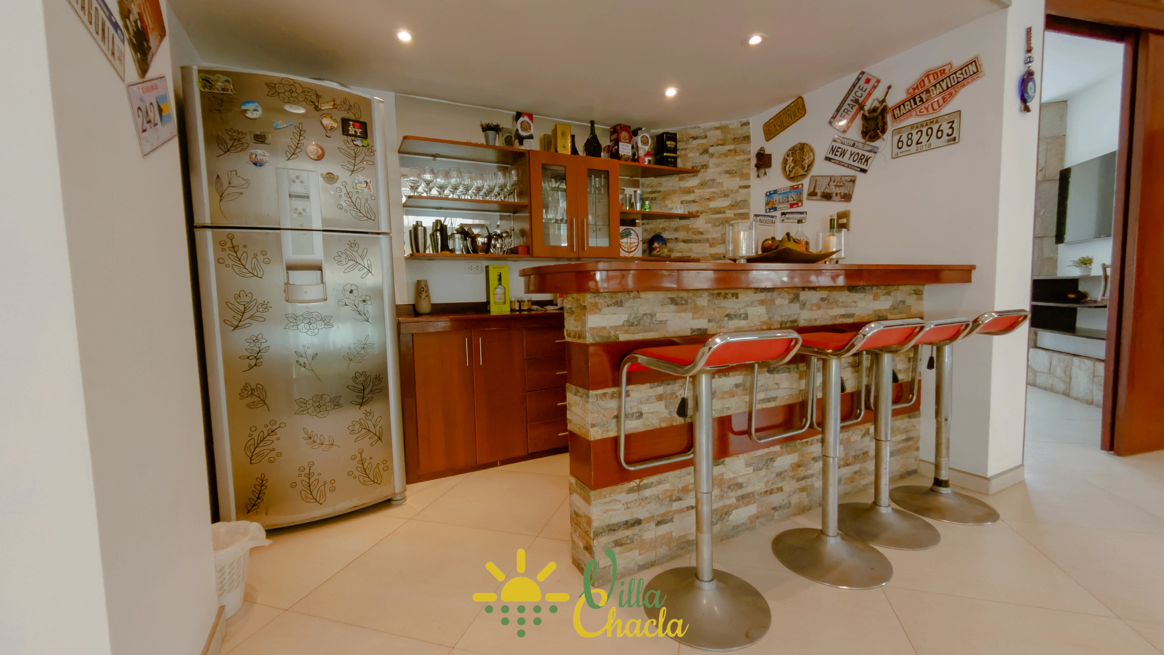 Vista aérea de la propiedad mostrando la privacidad y el entorno natural